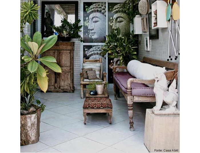 Terraço com espaço zen Fonte: Casa Abril 