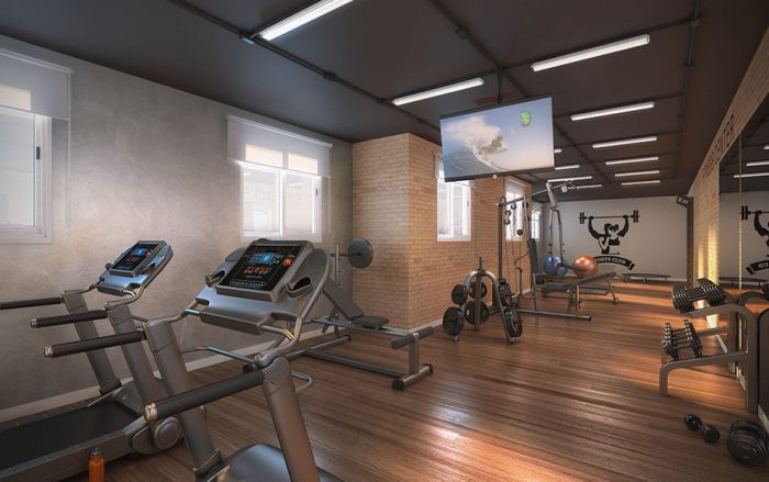 Perspectiva artística do fitness | Tibério Construtora