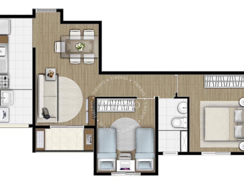 2 dorms. 48m²