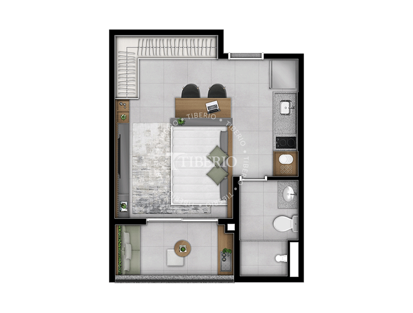 Studio 28,68m²