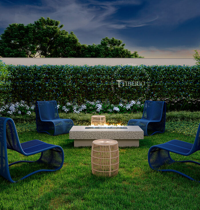 Lounge Externo .<br>Uso residencial. Perspectiva artística.