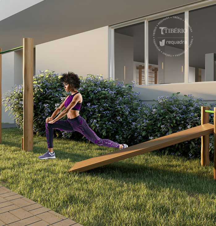 Fitness Externo <br>Uso residencial. Perspectiva artística.