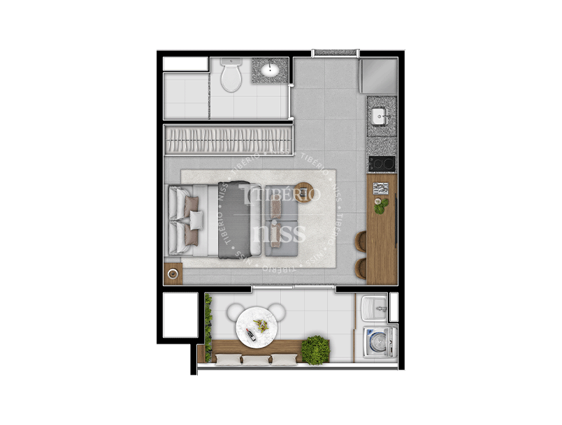 Studio 27,71m²