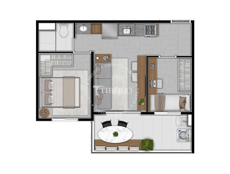 2 dorms. 39,71m²