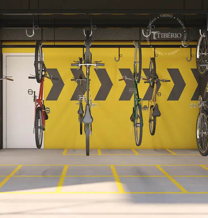 Bicicletário <br> Perspectiva artística.
