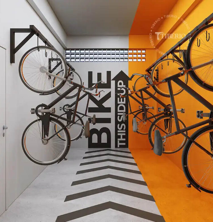 Bike Garage <br>Uso compartilhado. Perspectiva artística.