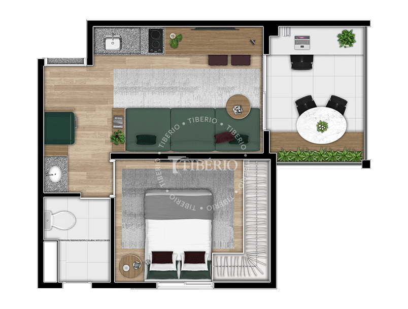 1 dorm. 33,64m²