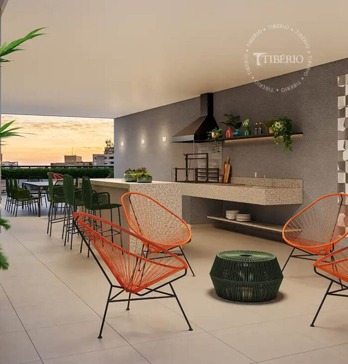 Churrasqueira <br>Uso residencial. Perspectiva artística.