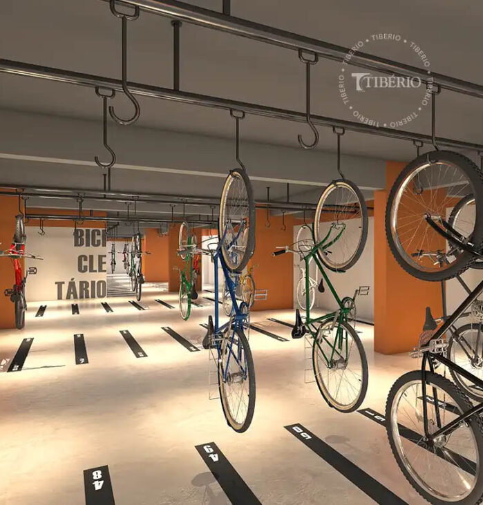 Bike Garage <br>Uso residencial. Perspectiva artística.