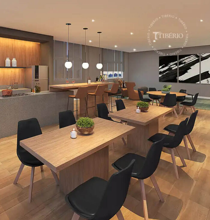 Espaço Gourmet <br>Uso residencial. Perspectiva artística.