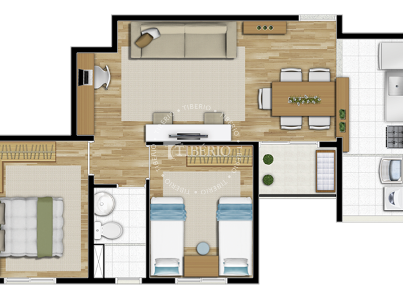 2 dorms. (50,39 m²)