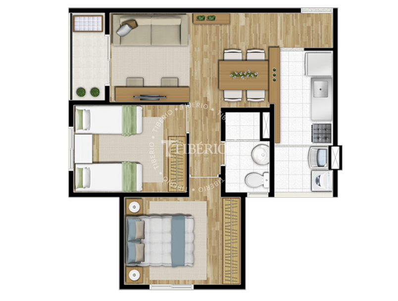 2 dorms. (47,13 m²)