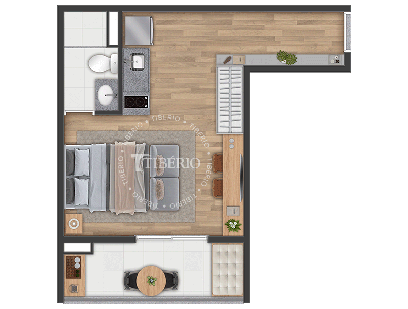 Studio 31,03m²