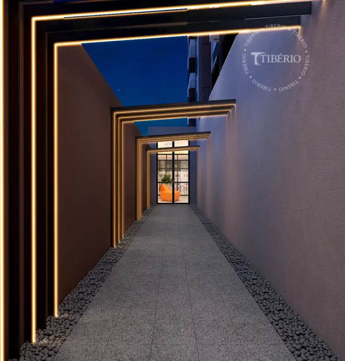 Passarela de Acesso <br>Uso compartilhado. Perspectiva artística.