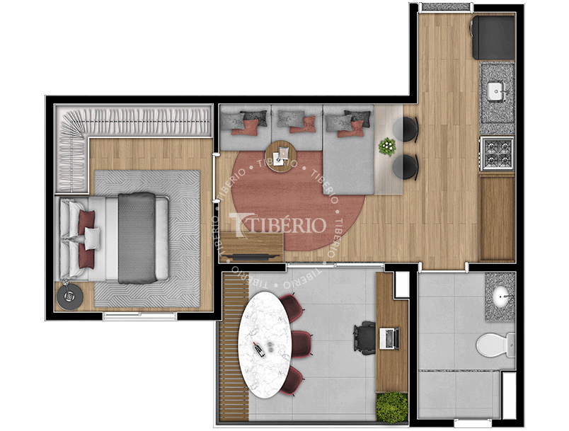 1 dorm. 39,51m²