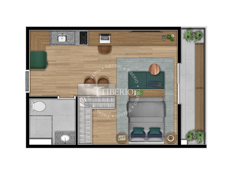 Studio 32,74m²