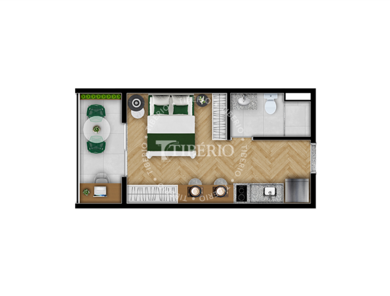 Studio (Serviço de Moradia) 24,69m²