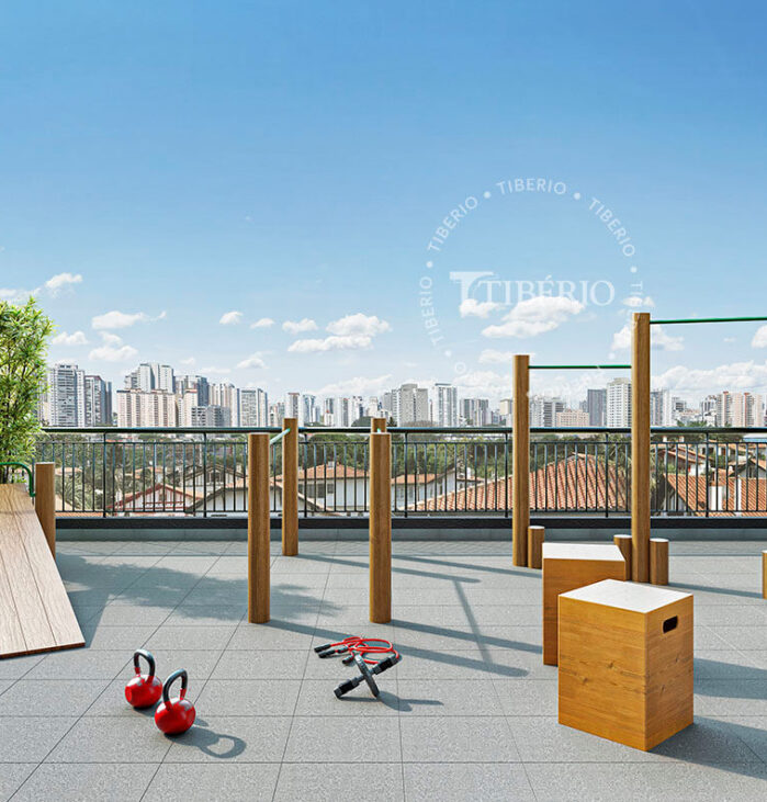 Fitness Externo <br>Uso Exclusivo Residencial. Perspectiva artística.