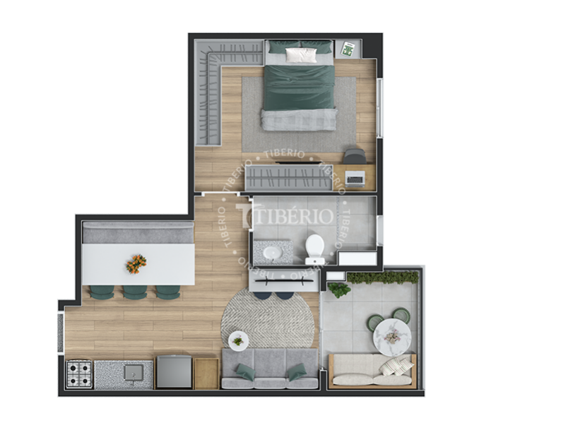 1 dorm 40,38m²