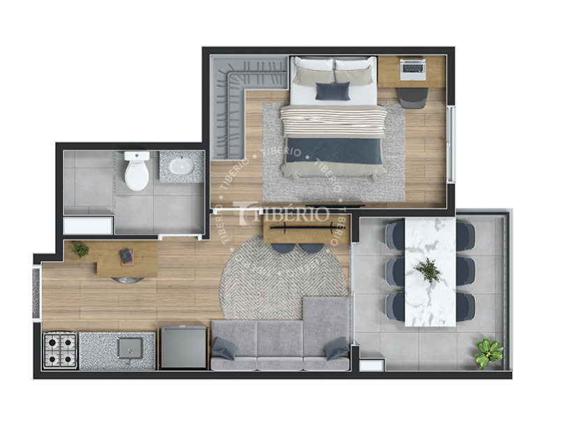 1 dorm. 31,84m²