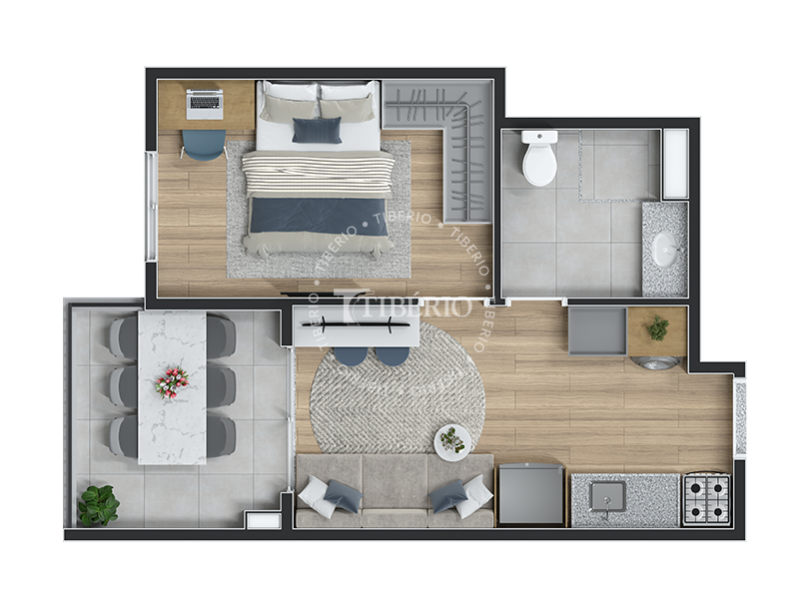 1 dorm. 33,62m²