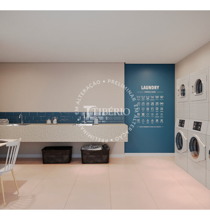 Lavanderia <br>Uso Exclusivo Residencial. Perspectiva artística.