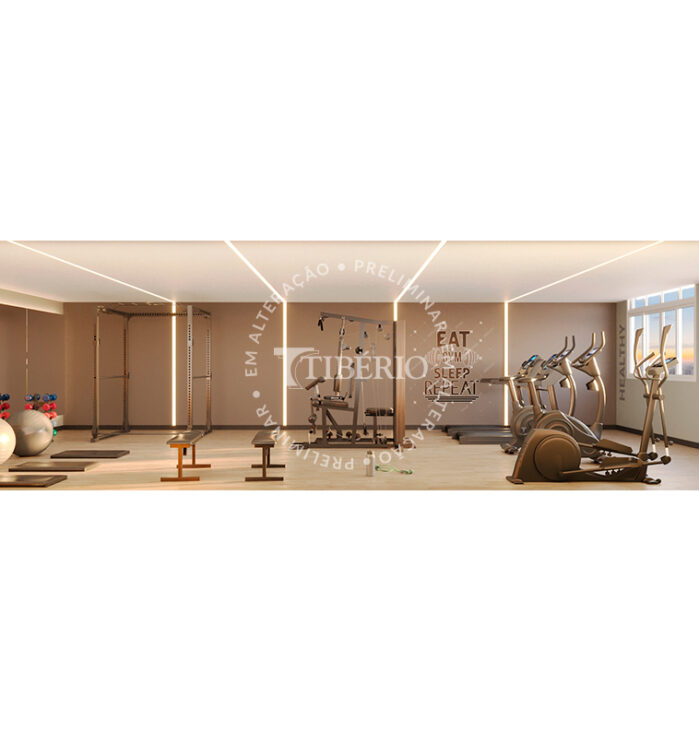 Academia <br>Uso Exclusivo Residencial. Perspectiva artística.