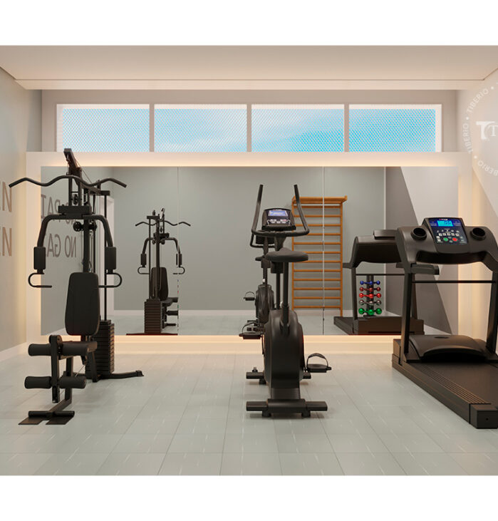 Fitness <br>Uso Exclusivo Serviço de Moradia. Perspectiva artística.