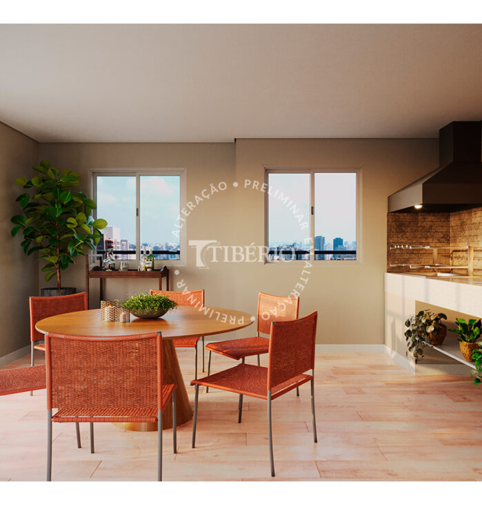 Churrasqueira <br>Uso Exclusivo Residencial. Perspectiva artística.