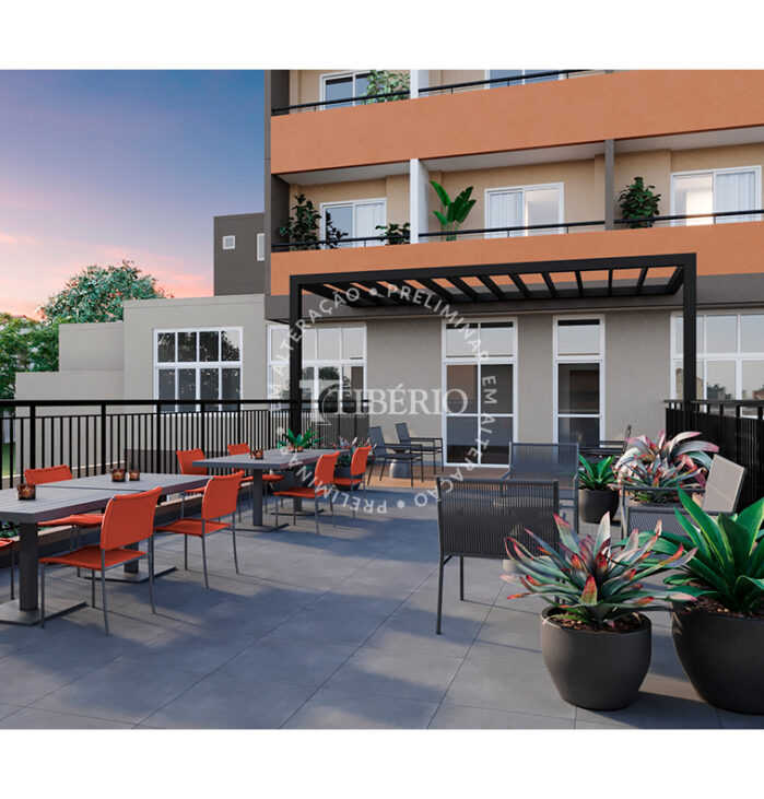 Lounge Festas <br>Uso Exclusivo Residencial. Perspectiva artística.