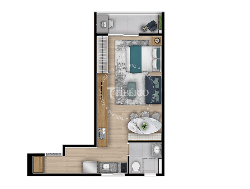 Studio 36m² (Serviço de Moradia)