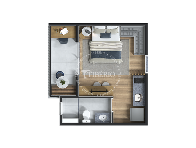 studio 23,29m²