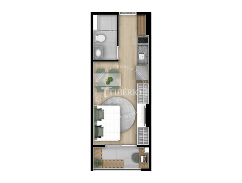 Studio  24,65m²