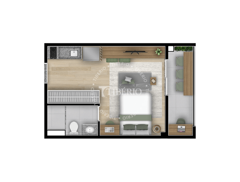 Studio  26,84m²