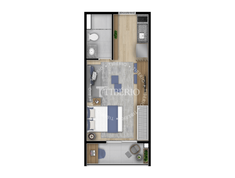 Studio  27,32m²