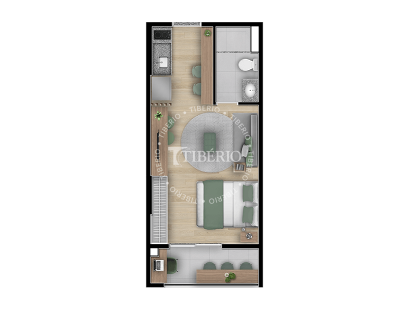 Studio  28,40m²