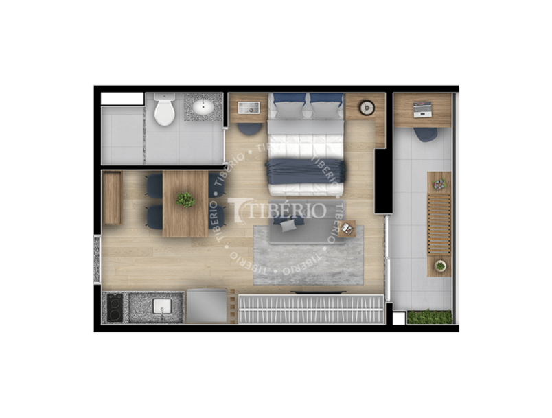 Studio  28,74m²