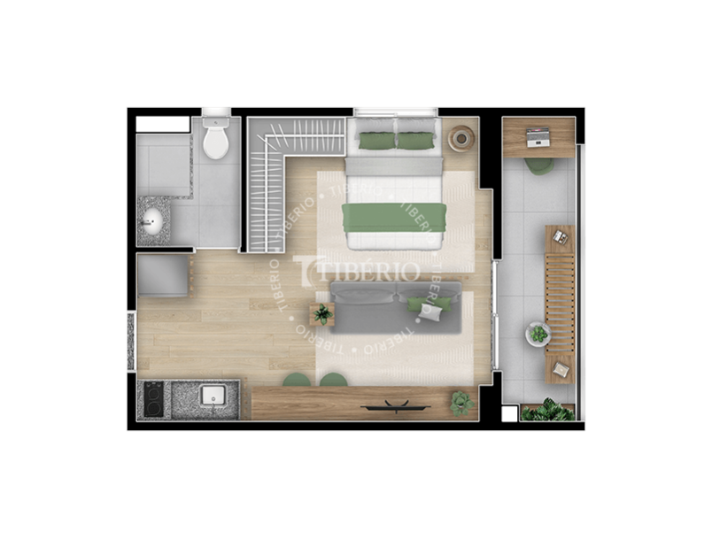 Studio  30,57m²