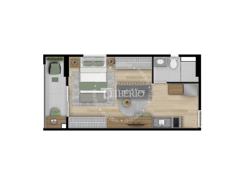 Studio  32,71m²
