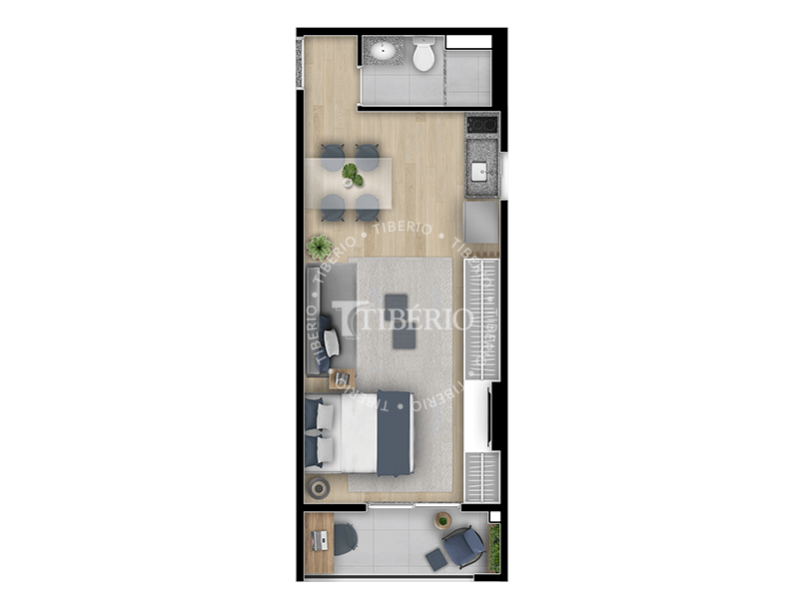 Studio  33,60m²