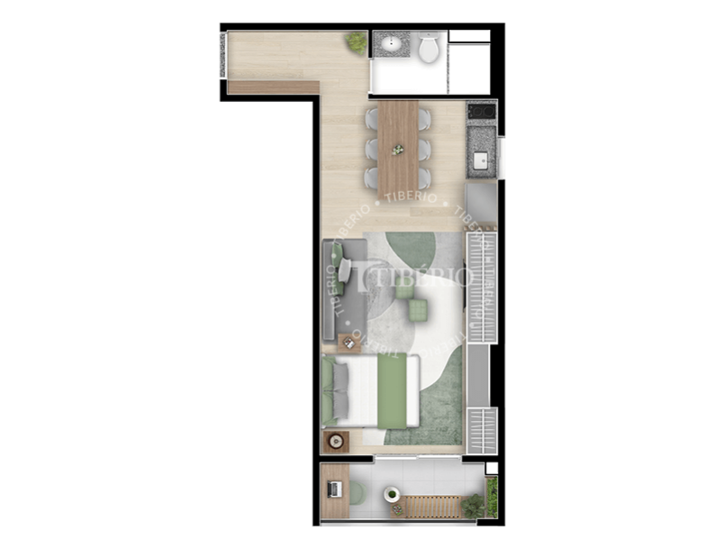 Studio  35,96m²