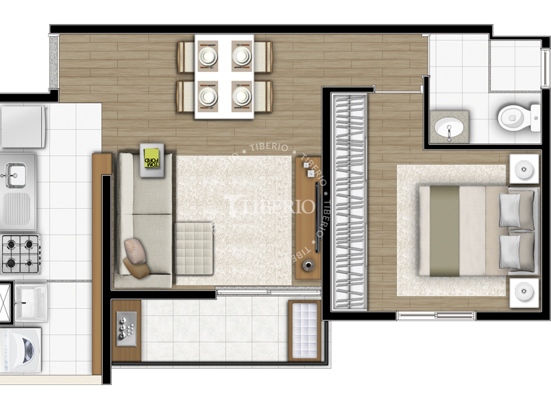 1dorm. 41,43m²