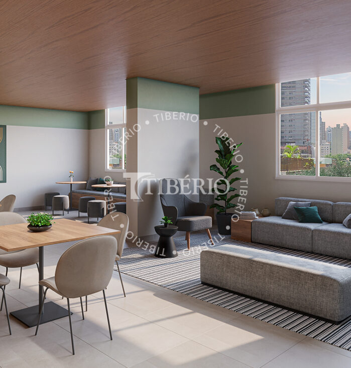 Festas com Copa <br>Uso Exclusivo Residencial. Perspectiva artística.
