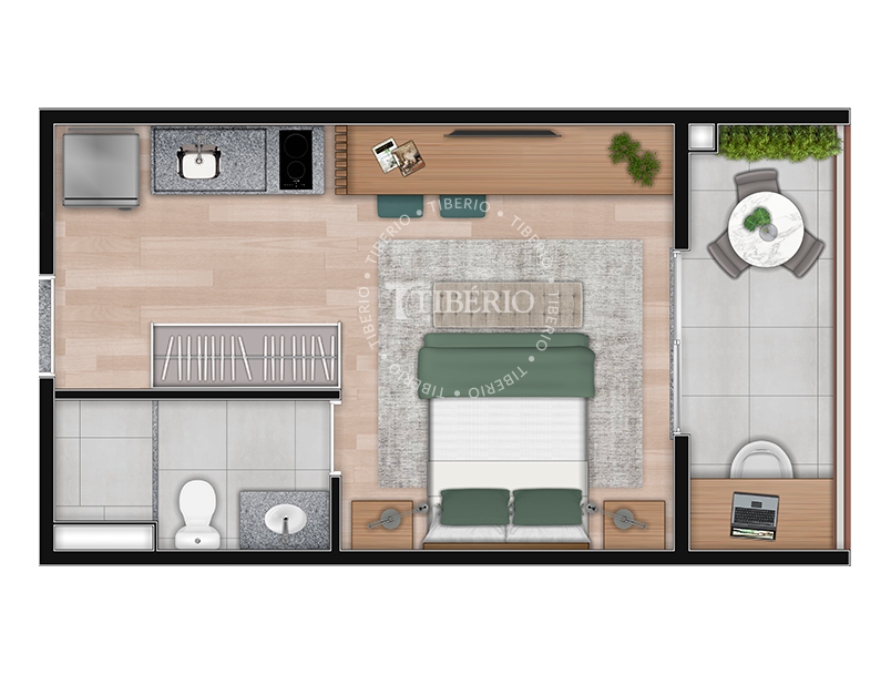 Studio 27.01m²
