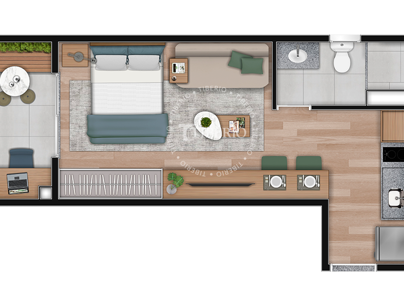 Studio 28.93m²