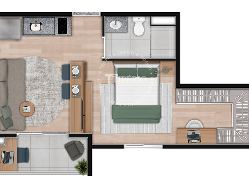 Studio 31.83m²