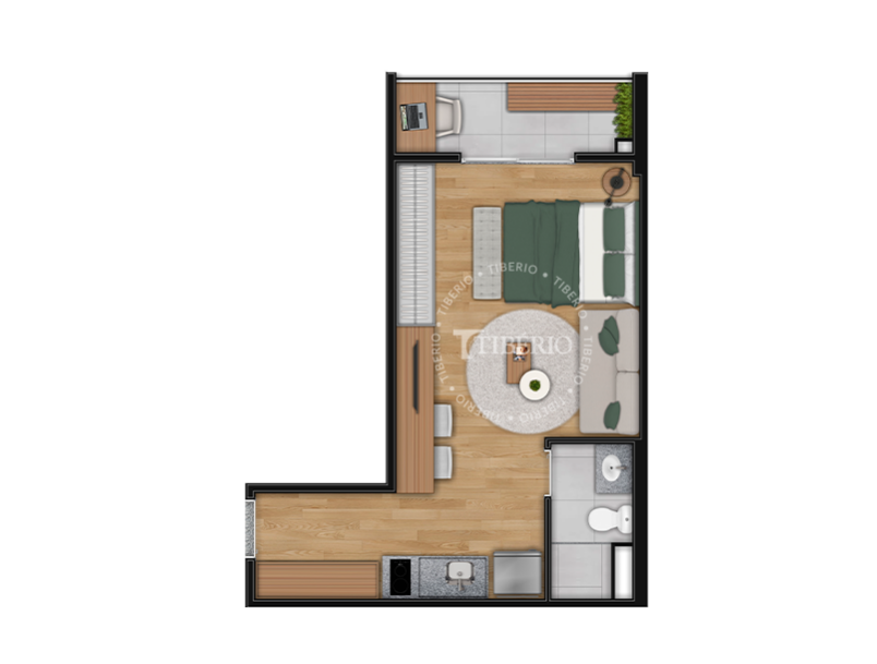 Studio 31,07m²