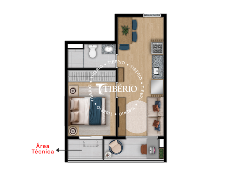 1 dorm. 33,21m²