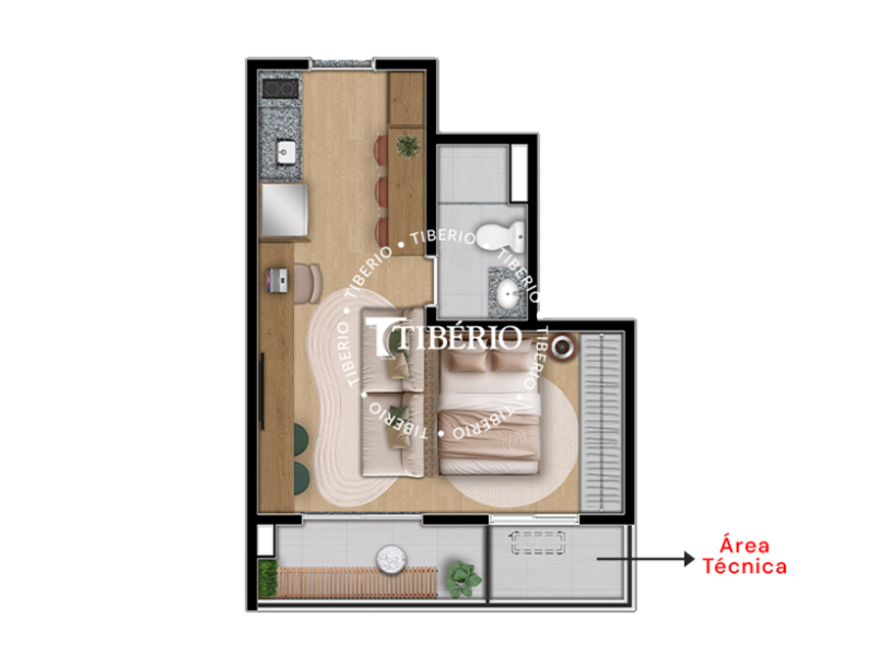 Studio 31,38m²