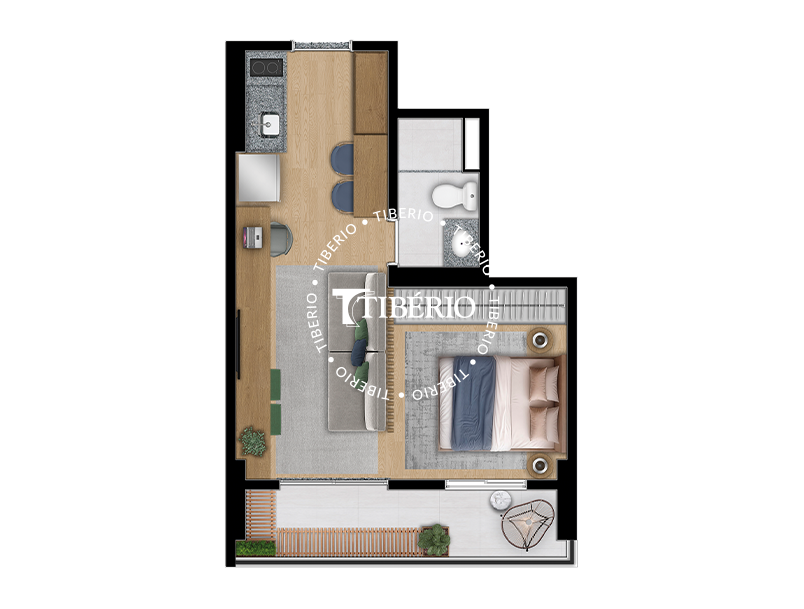 Studio 33,42m²